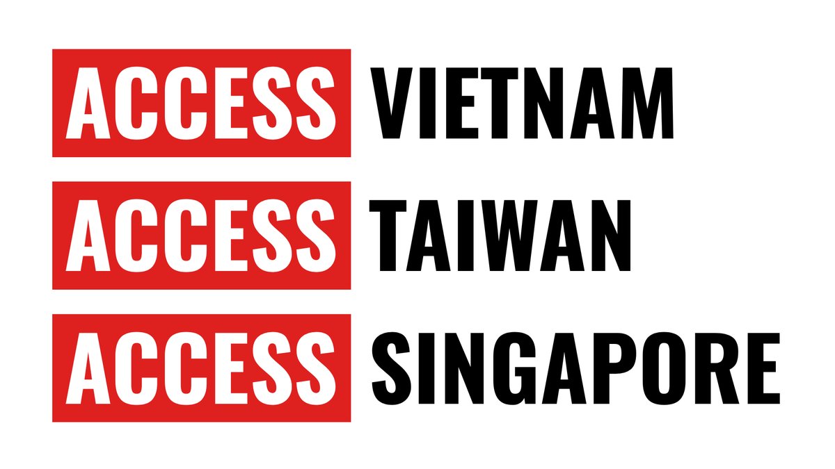 Access Vietnam, Access Taiwan and Access Singapore lockups