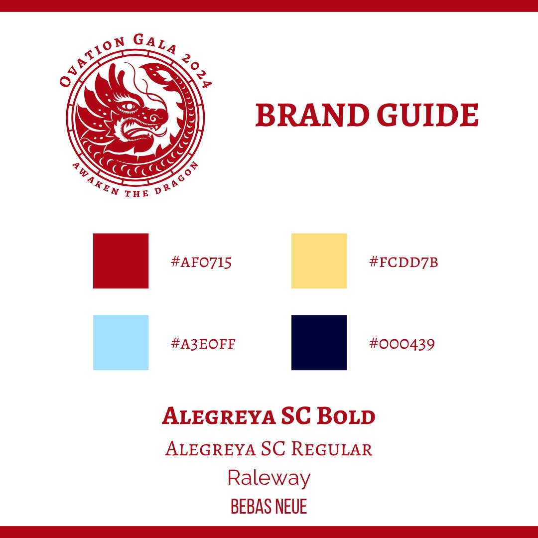 Awaken the Dragon brand guide and palette