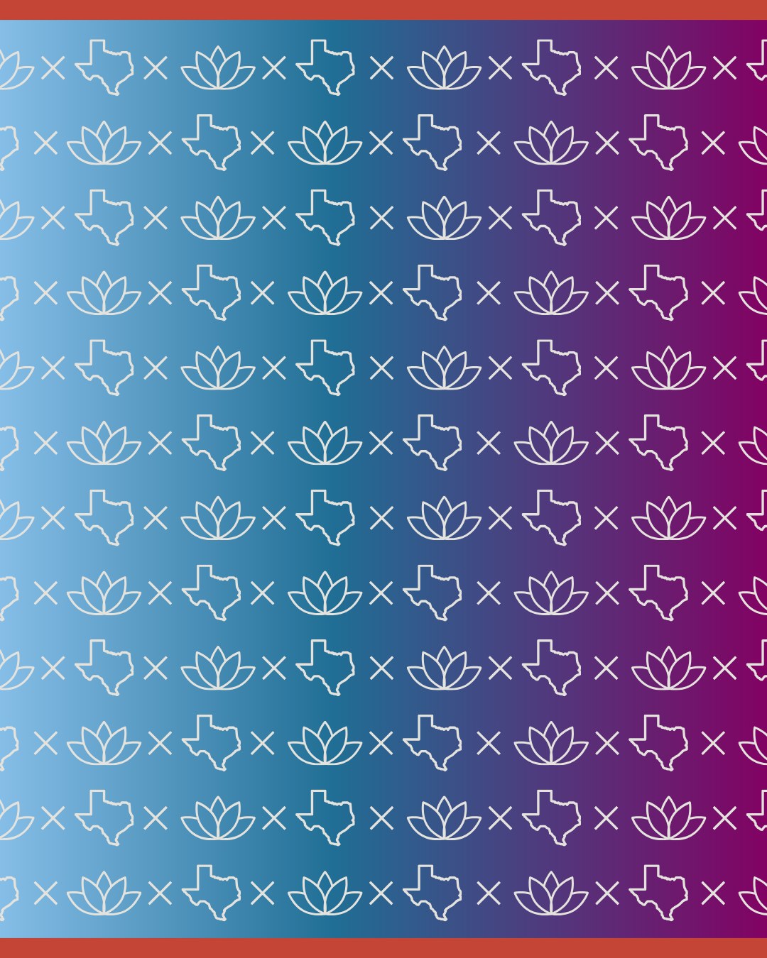 Lotus and Texas repeating pattern