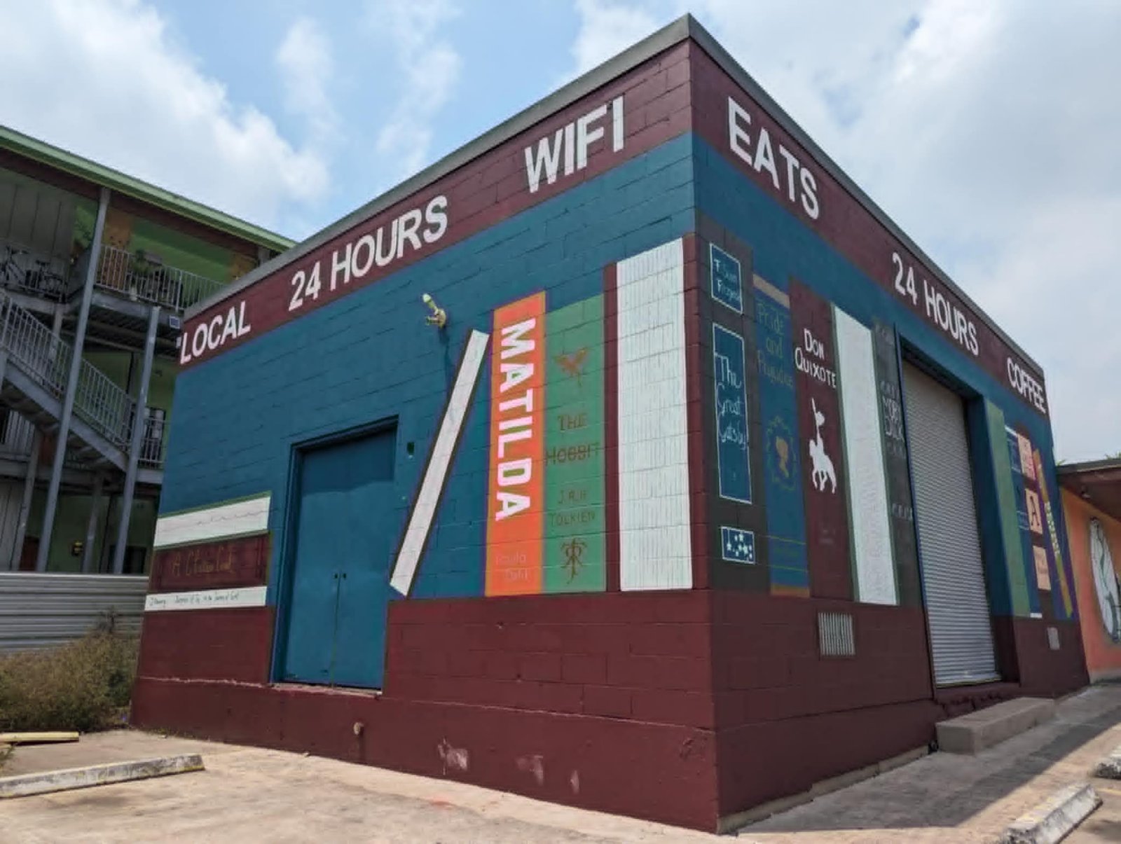 Bennu Coffee MLK building wrap (2024)