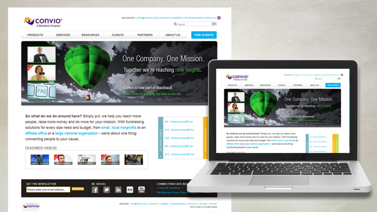 Convio Corporate Website (2011-2013)