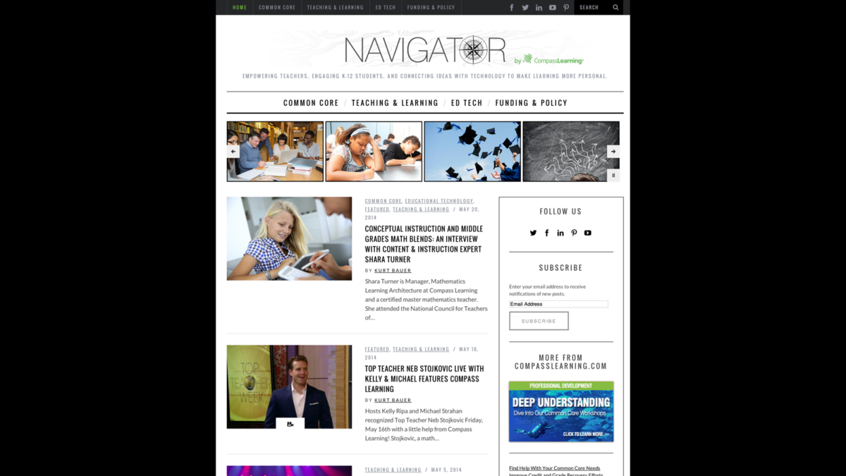 Compass Learning “Navigator” Blog (2013)