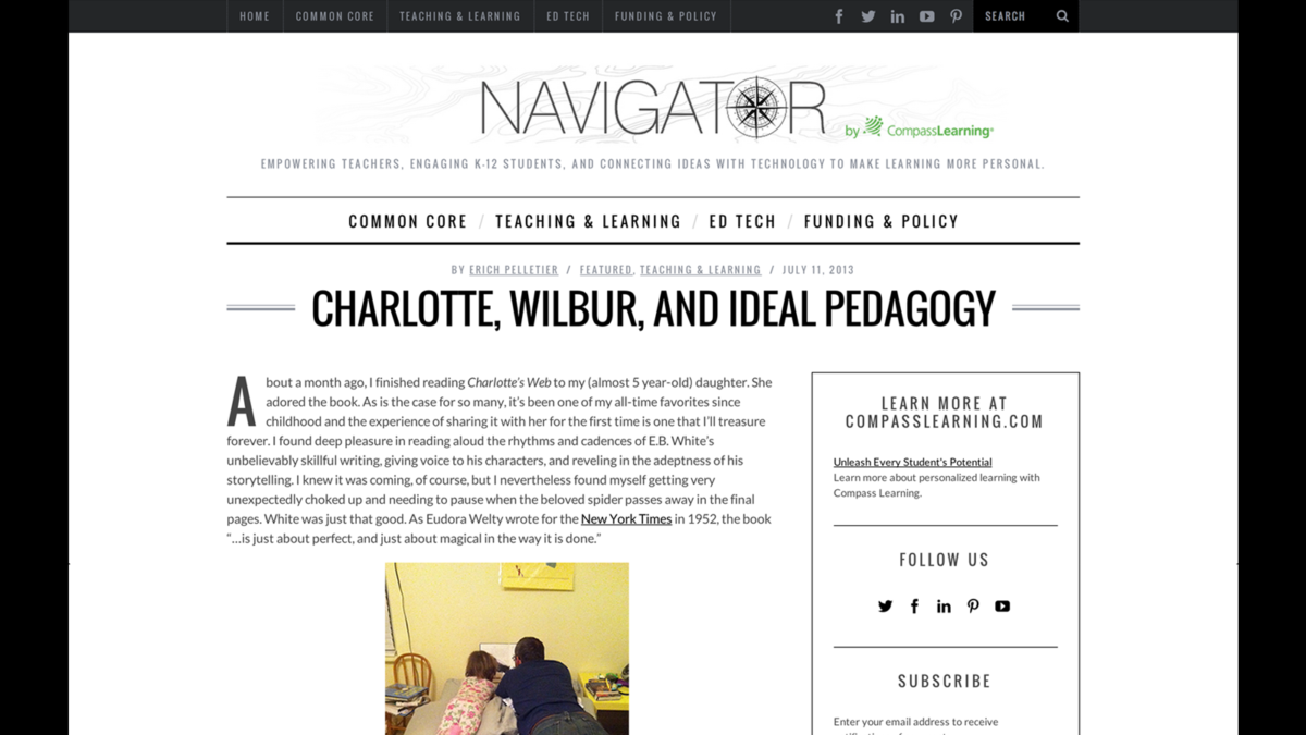 Compass Learning “Navigator” Blog (2013)